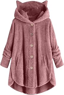 Winter Jacket Women's Warm Green Fleece Jacket Women's Hooded Black Plush Coat Women's Teddy Long Women's Hoodie Short Sweat Jacket Hoodie Jacket Women's Sweat Jacket Women's Black Long Transition