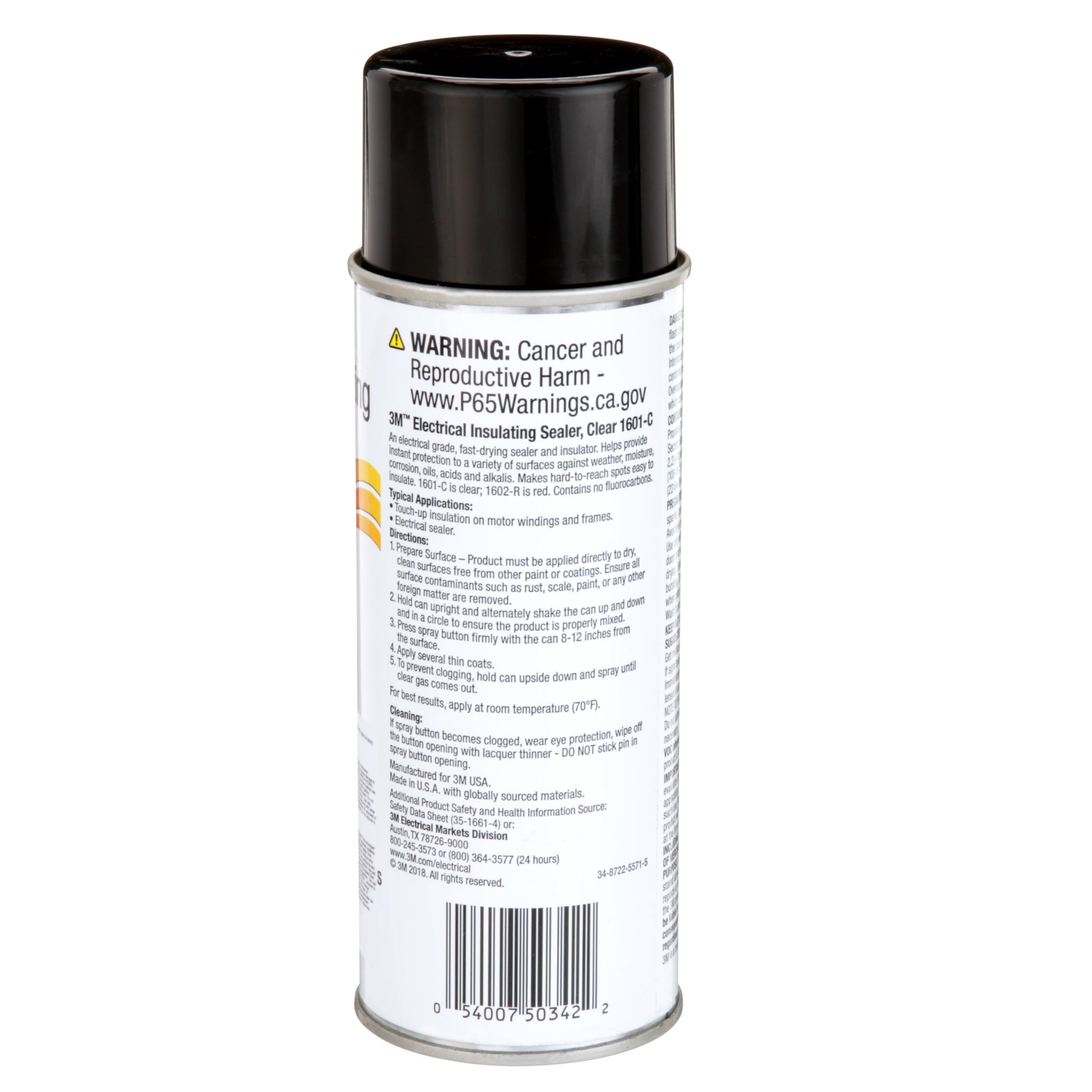 3M Electrical Insulating Sealer 1601-C Clear 12 oz Can | Electrical-Grade RoHS 201165EU Compliant product thumbnail 4