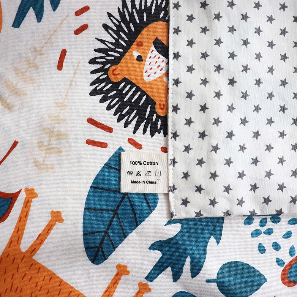 Juego de ropa de cama de cuna 100% algodón para niños y niñas, ropa de cama de bebé de 3 piezas, incluye funda de edredón, sábana bajera, funda de almohada, decoración de guardería, sin relleno