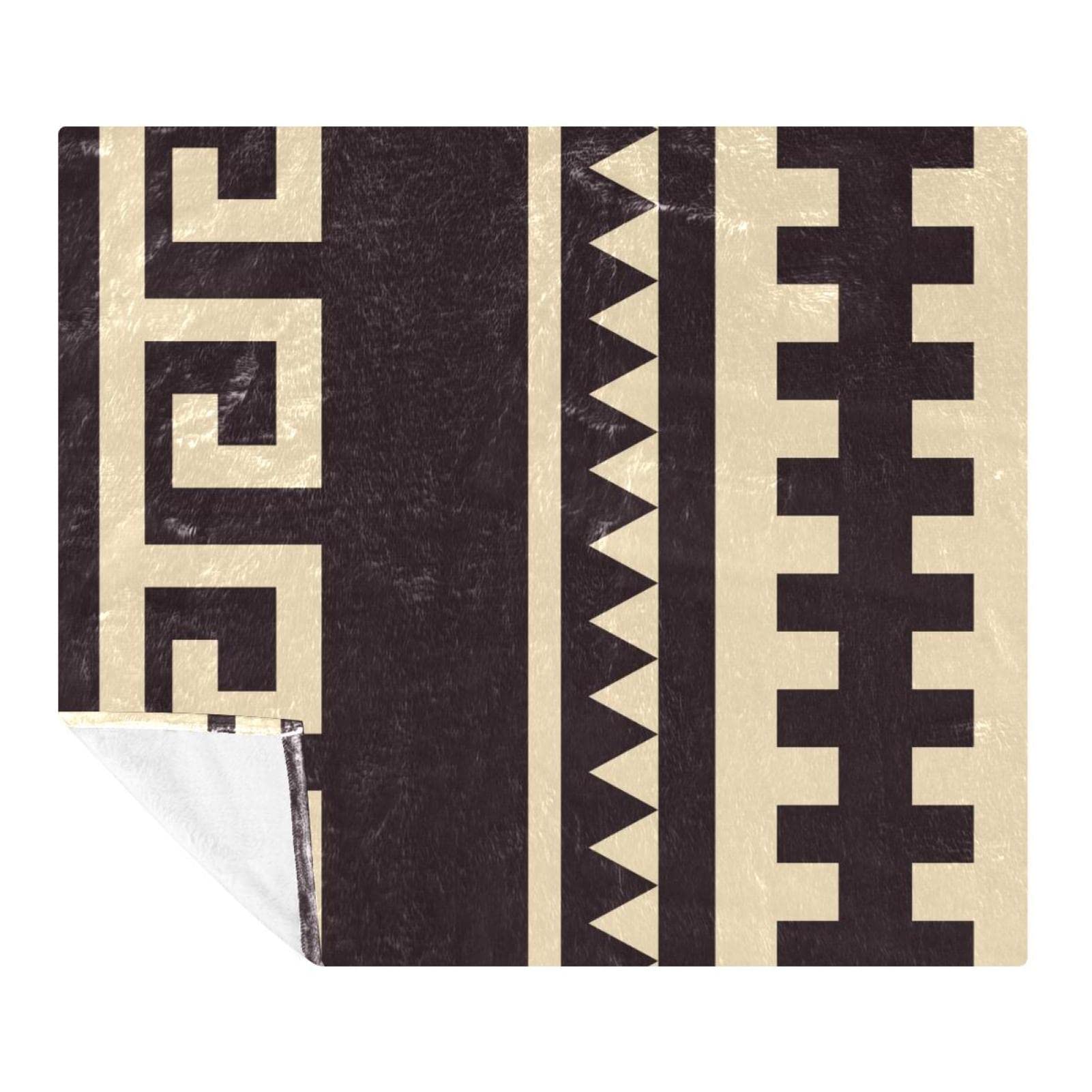 Coperta in pile, super morbida e lussuosa, set di geometrie combinate