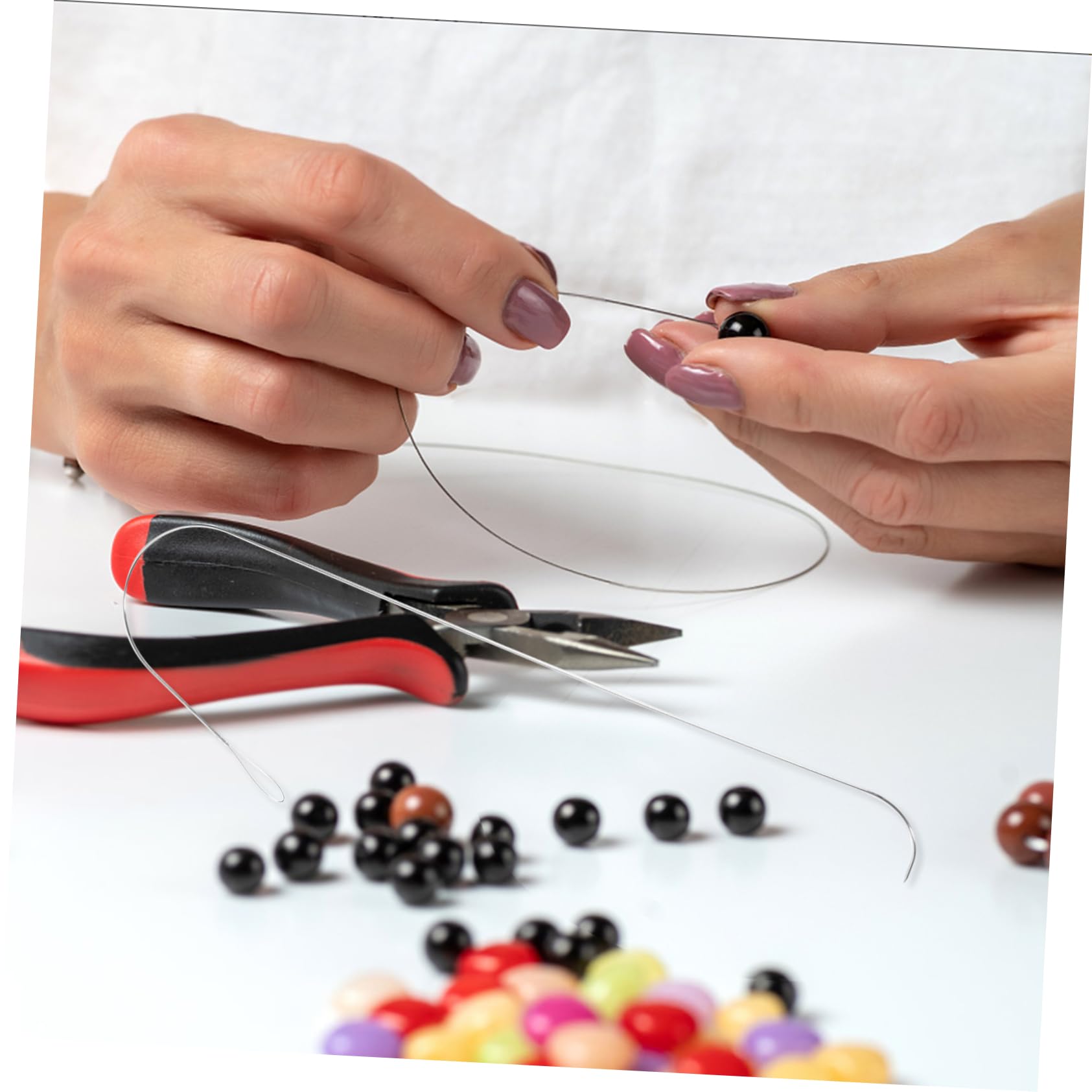 Gadpiparty 4 Sätze Großer Augengreifer Sickenwerkzeug Schmuck Perlennadeln Herstellung Perlen Faden Nadeln Handwerkszeug Bequeme Nadeln Zinklegierung Silver 6 Stück * 4