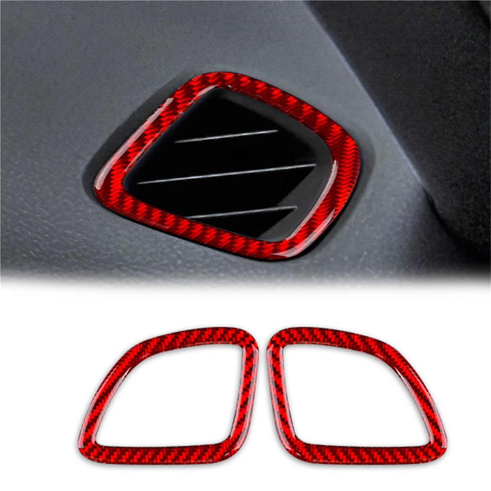 Interior Decoration for Subaru Impreza 2009-2011 Carbon Fiber Sticker Car Interior Side Air Outlet Defogger Vent Trim Frame Accessories