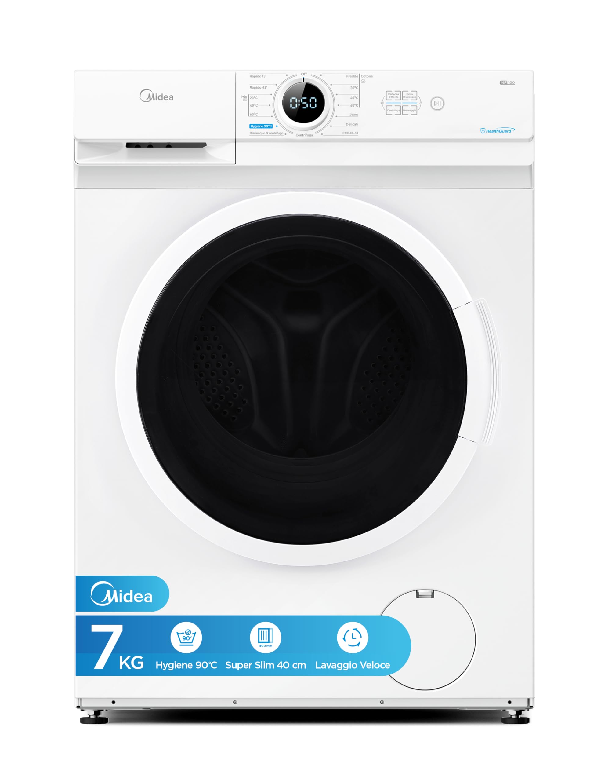 Lavatrice Candy Smart 7kg Classe C - 1200 Giri, NFC, 16 Programmi, Bianco 85x60x45 Cm - Foto 6