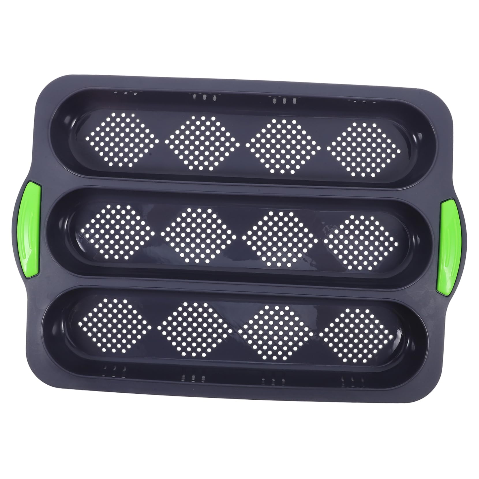 ABOOFAN Slot Non Stick Silicone French Bread Baking Tray Deep Loaf Mold for Whole Hot Dogs French Toast Bakeware for Effortless Cleanup