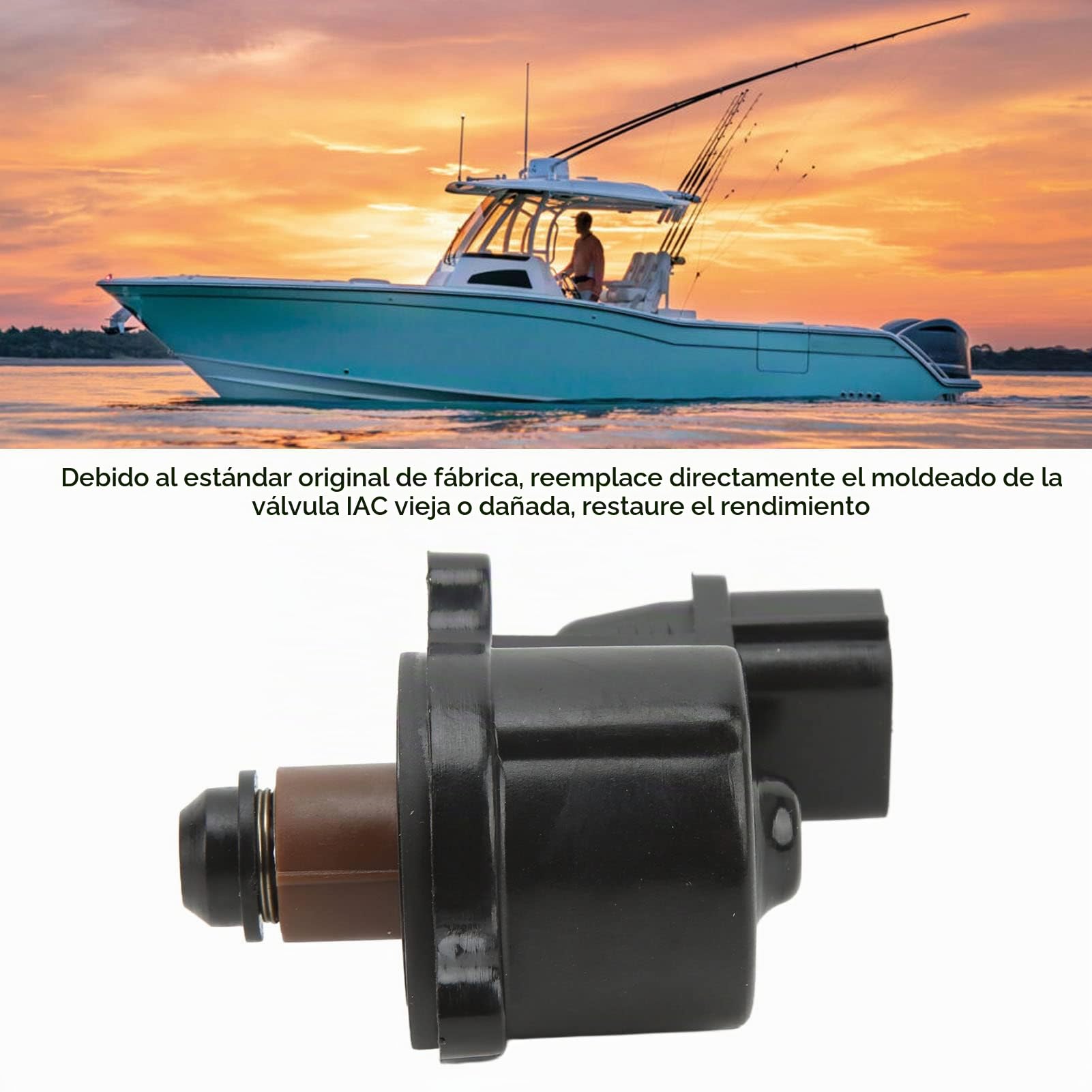 Válvula IAC Exterior 18137 88L01, Válvula de Sensor de Control de Aire con Anillo de Sellado Compatible con Fueraborda de 4 Tiempos DF40A 50A 60A