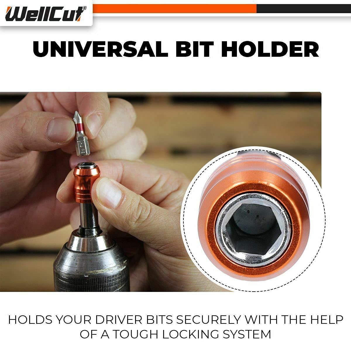 Wellcut 32-częściowy zestaw uchwytów do bitów i bitów - Phillips Pozi Hex Torx Slott