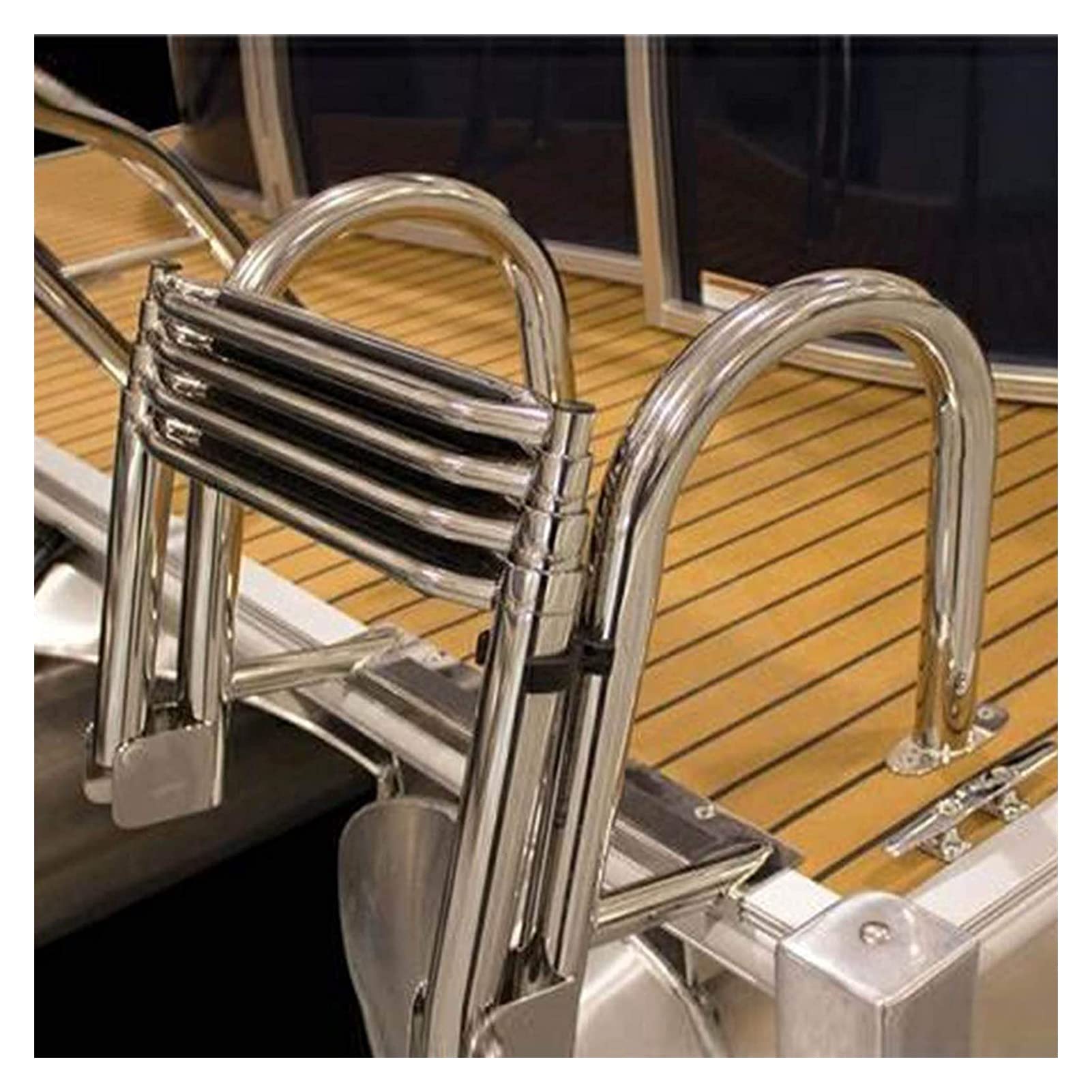 Échelle télescopique de piscine 4 marches inox haute résistance