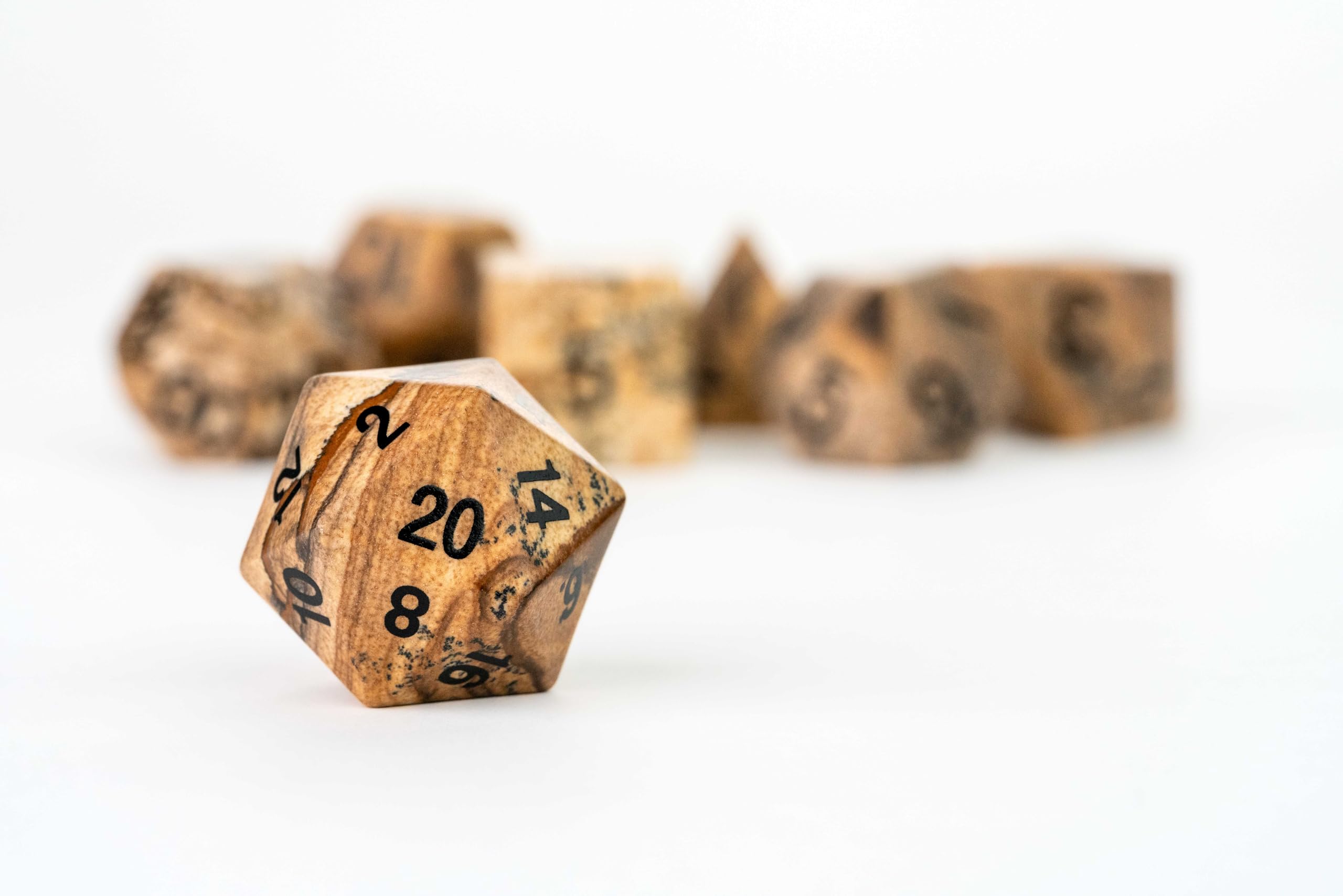 Metallic Dice Games FanRoll Jeu de dés en pierre Jaspe 16 mm