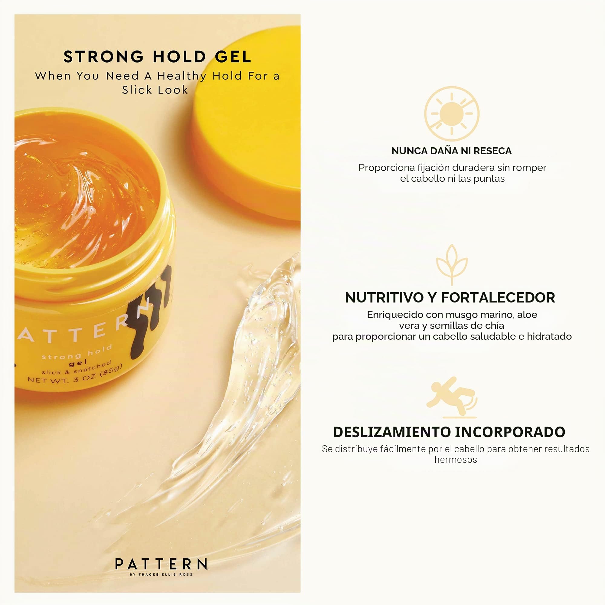 PATTERN Gel de sujeción fuerte para rizos, coilies y texturas ajustadas