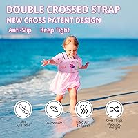 Vista 4 de Elejolie - Chaleco de natación para bebés para aprender a nadar, chaqueta de ayuda de natación para bebés de 2, 3, 4, 5 y 6 años, alas de agua