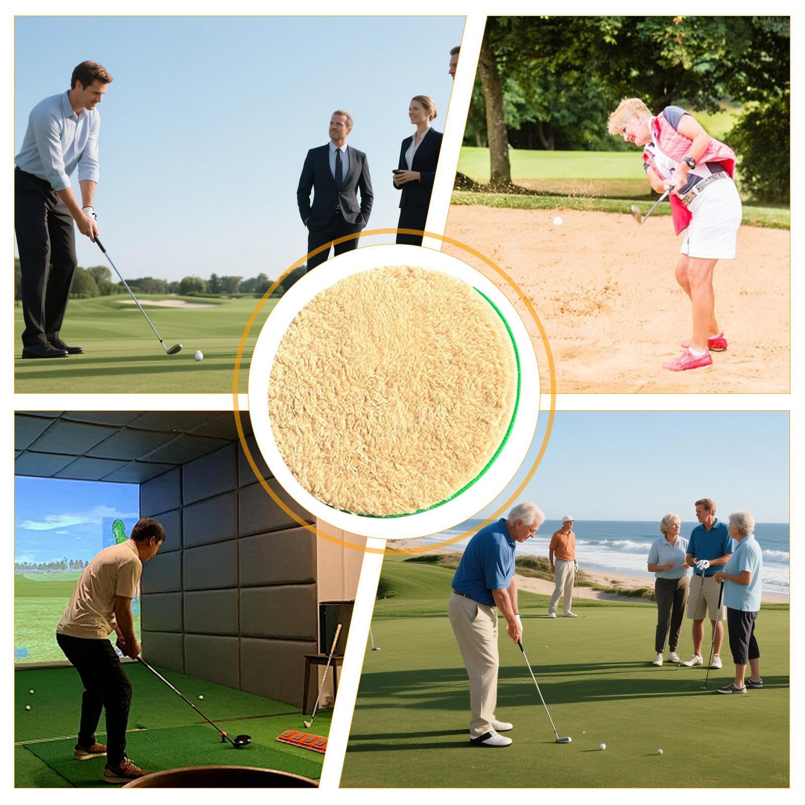 Golf Putting Mat - Durable Golf Bunker Practice Mat | Poratble Swing Trainer | SPO Bunker Mat, Rts Chipping Training Simulator for Backyard Living Room Outdoor Yard Courtyard