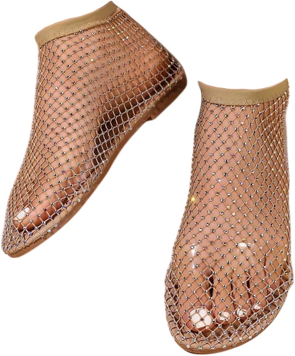 Ultra Comfortable Women Flats - Slip-On Rhinestone Design