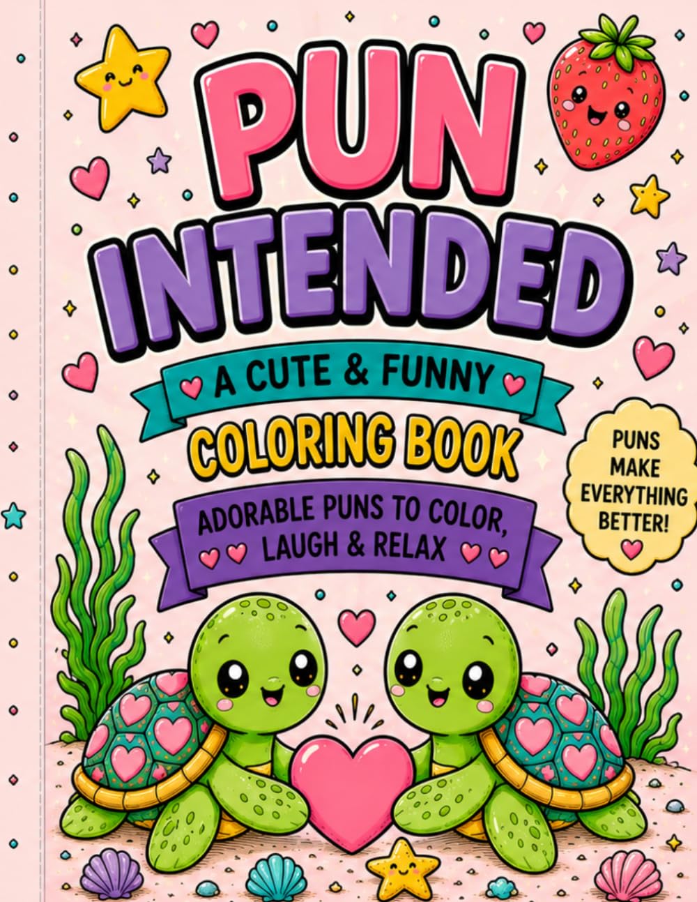 Pun Intended: A Cute & Funny Coloring Book