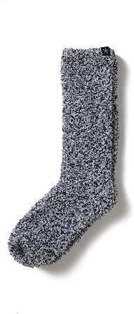 Barefoot Dreams CozyChic Unisex Heathered Socks, Heathered Indigo, S/M