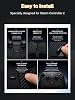 Protector de agarre con skin para panel táctil y sticker de gatillo trasero para accesorios del Controlador Steam 2 2026, 4 cubiertas altas y 4 bajas para joystick, 4 protectores de panel táctil de fibra de carbono, negro 7