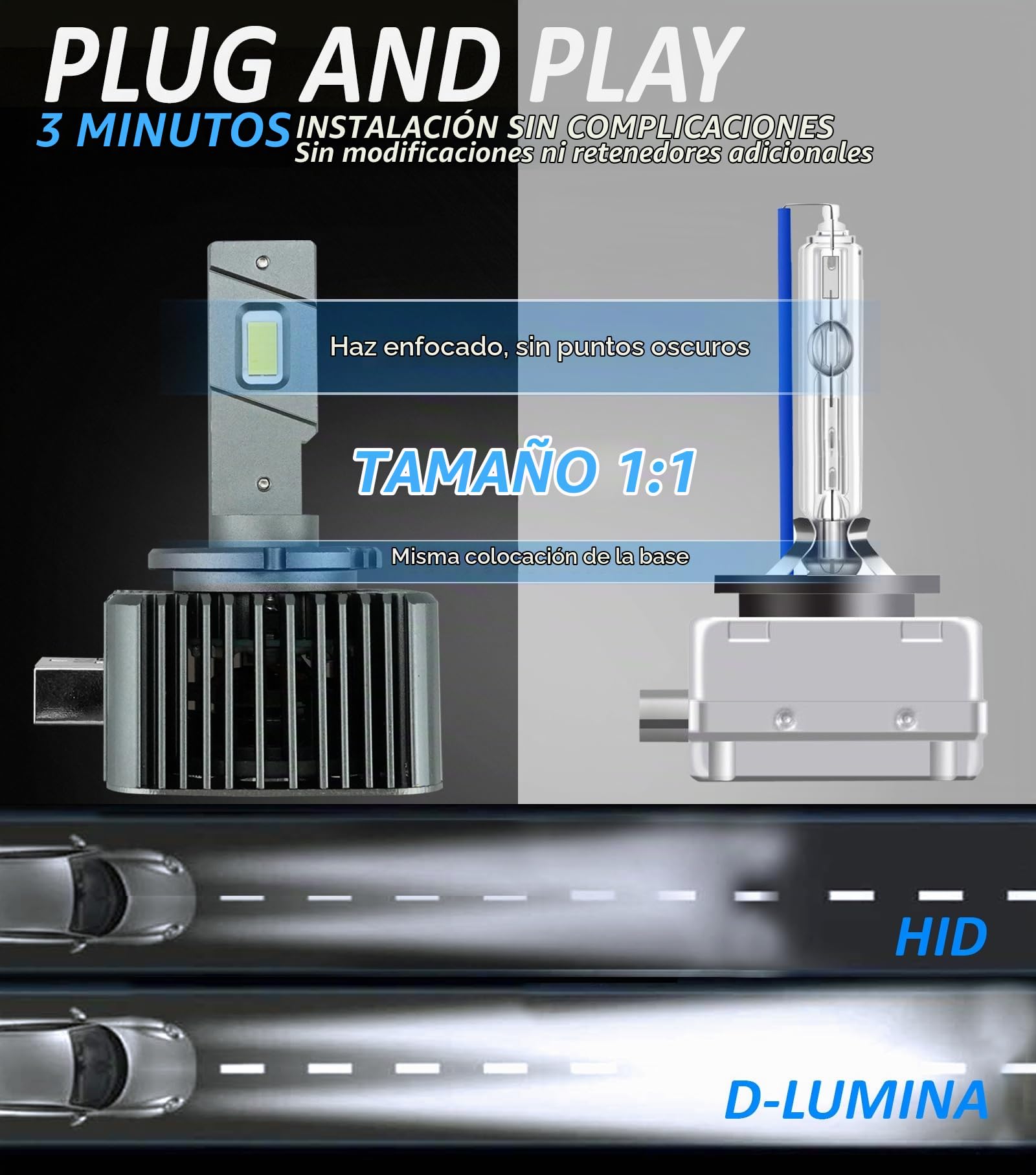 D-Lumina D1S LED Bombillas LED Para Automóvil a Prueba de Errores