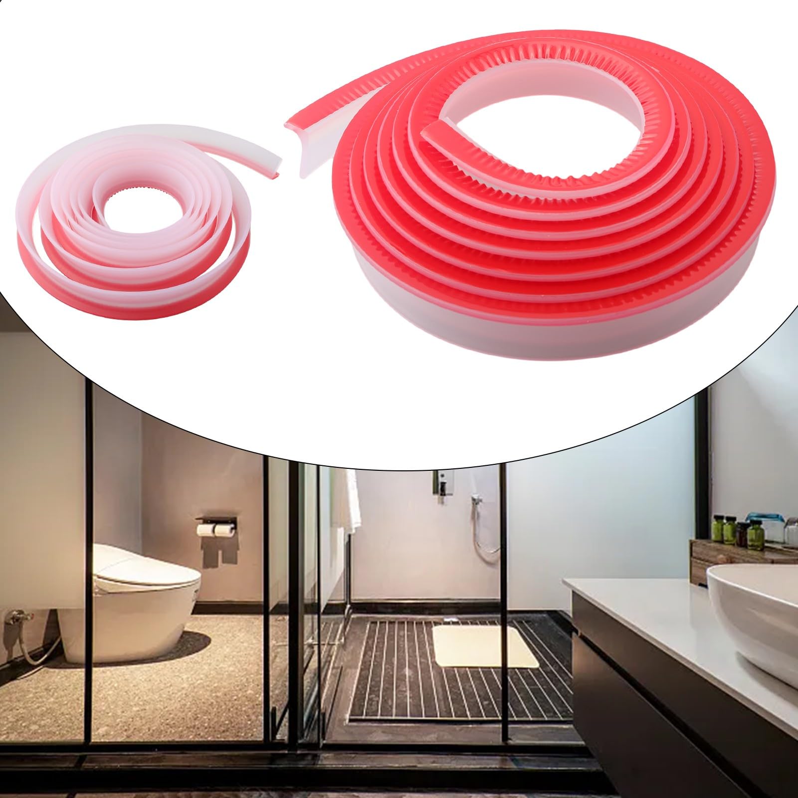 Joint de douche silicone 30mm pour éviter les inondations de salle de bain