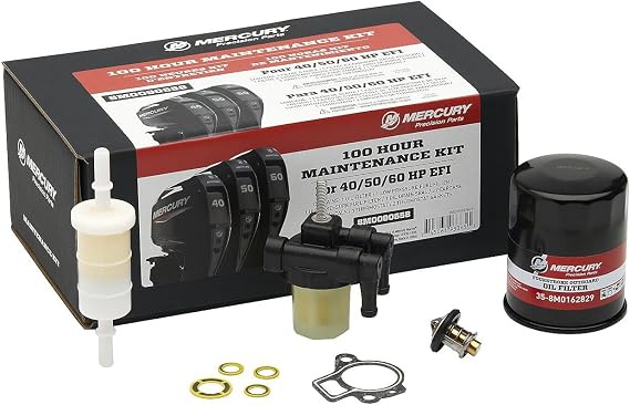 Mercury 8M0090558 40-60hp FourStroke EFI 100 Hour Maintenance Kit