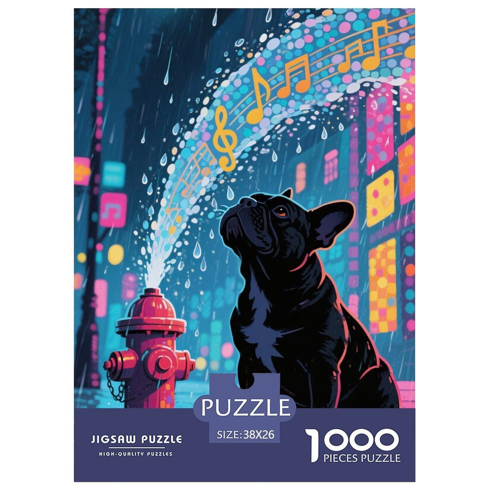 French Bulldog Jigsaw Puzzle Adult And Children 1000 Jigsaws Educational Games Gifts Fun Activity for Home Birthday Jumbo for Boys And Girls 38x26cm/1000pcs — image 1