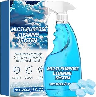 Splash Spray Tablets & Spray Bottle, Splash Foam Spray All Purpose Cleaner, Splash Spray All-Purpose Cleaner - Bottle and 10x Cleaning Tablets, for Kitchens, Countertops, Ovens (1 PC)