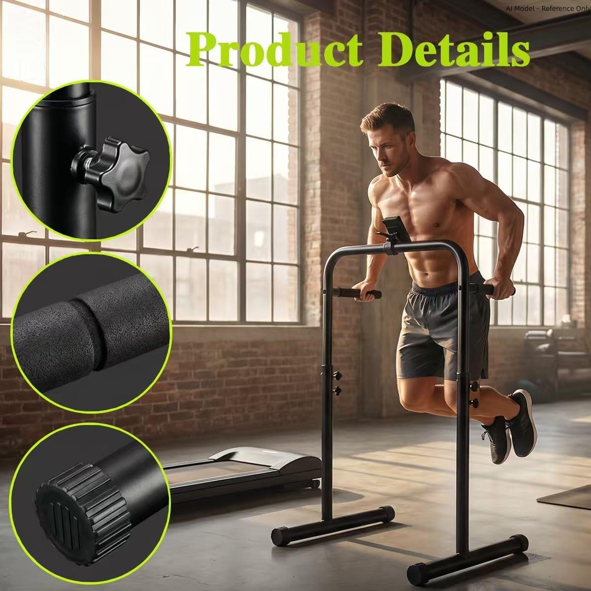 Walking Pad Handle Bar, Adjustable Treadmill Handrail with Phone Holder