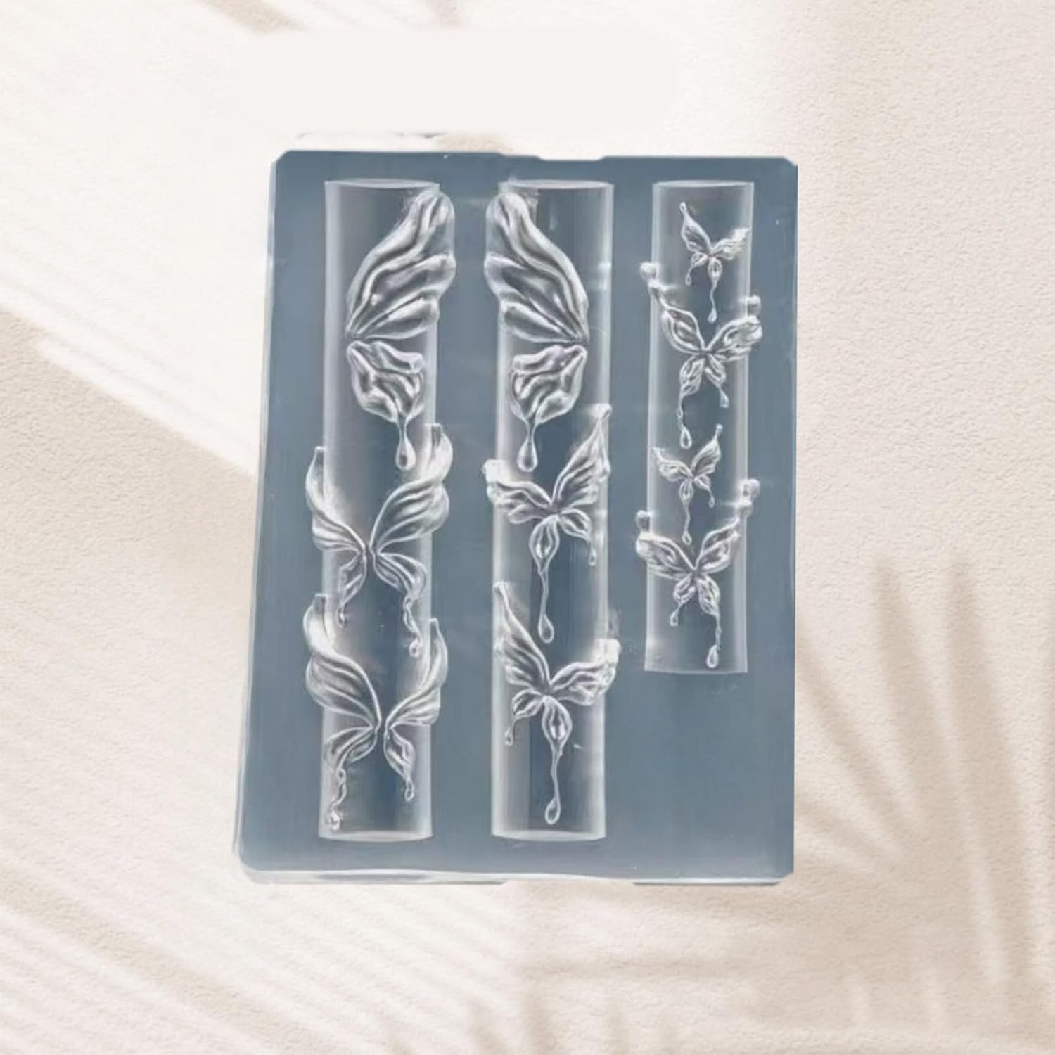 Nails Art Silicone Mold Butterfly Shape Manicure Training Tool Professional Manicure Supplies for Various Occasion Silicone Nails Art Mold Butterfly