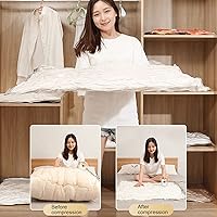 Vista 2 de C-LARSS Bolsa de almacenamiento al vacío, bolsas ahorradoras de espacio para ropa, almohadas, edredones, mantas, almacenamiento de mantas, bolsa