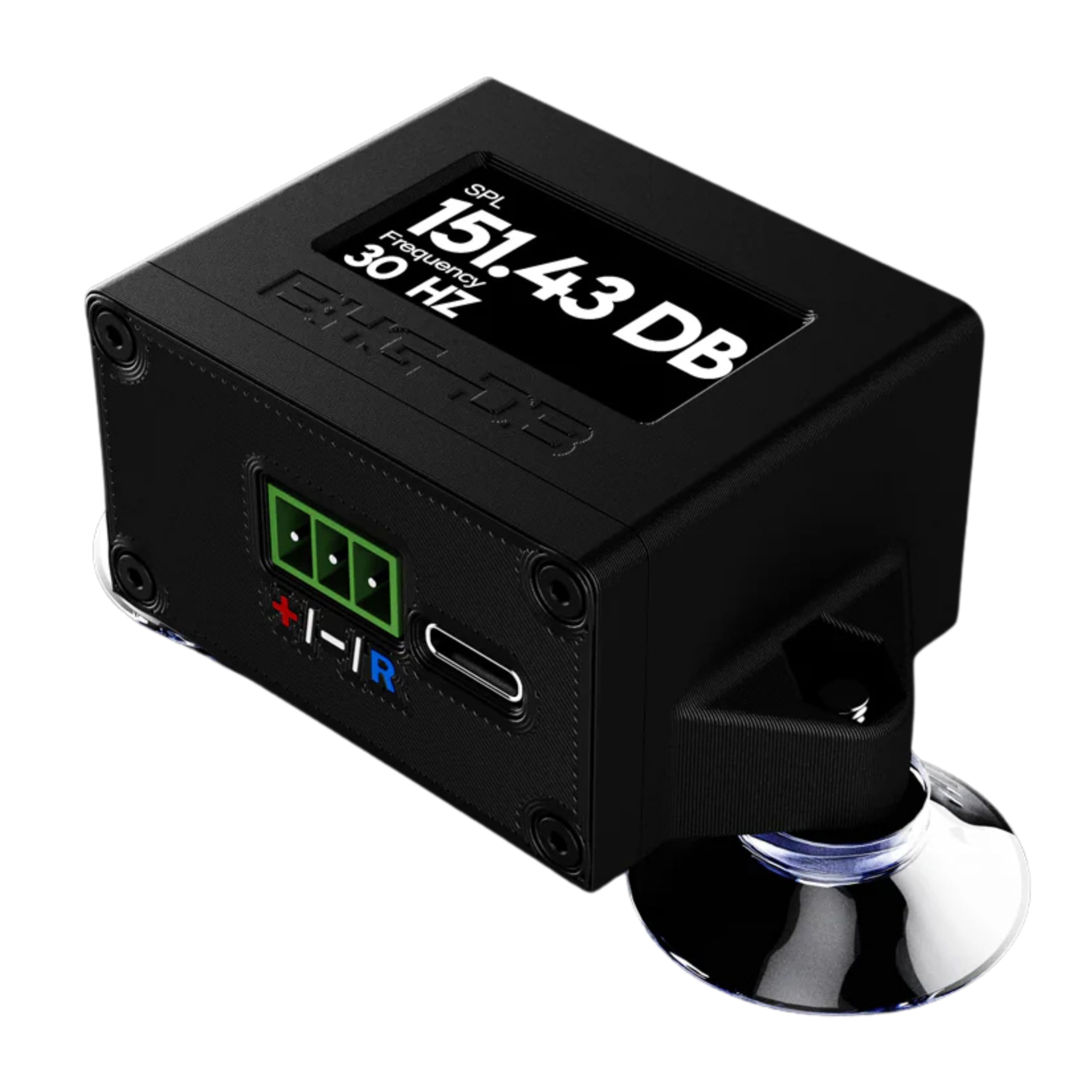 Medidor de decibelios de graves/SPL de 9-18 V con pantalla OLED de 1.3 pulgadas