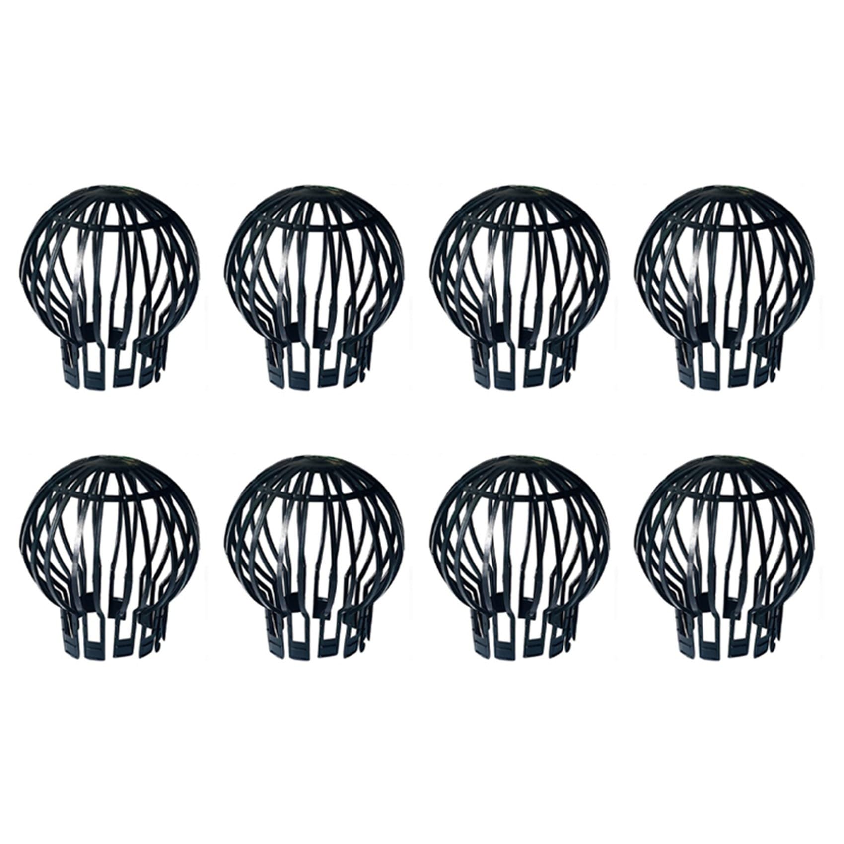 Jnchdghwa Black Downpipe Filter Plastic Roof Gutter Balloon Guard Filters For Most Household Downpipes Garden Protective Cover 8Pcs