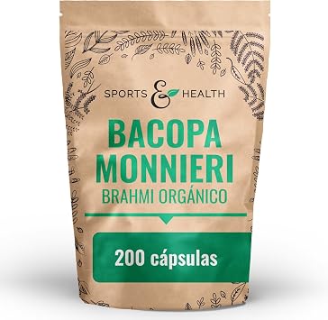 Bacopa Monnieri - Organic Brahmi Capsules - 200 Capsules - Bacopa Monnieri Memory Pill Perfectly Dosed - 1000 mg Brahmi per Daily Dose - Vegan - No Additives