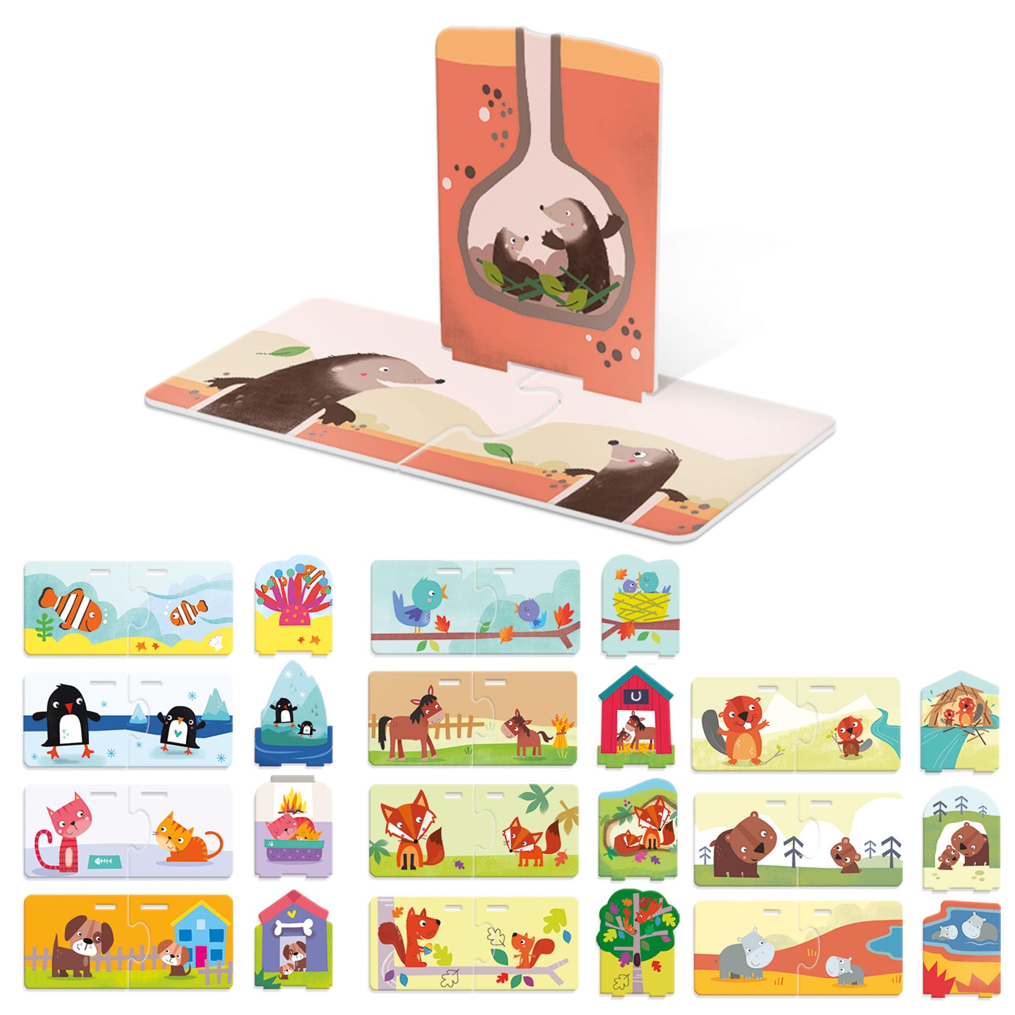 HEADU - Dove Vivono - Associa e Trova le Giuste Relazioni! - Un Gioco Educativo per Bambini dai 3 ai 6 anni - Made in Italy | IT61169