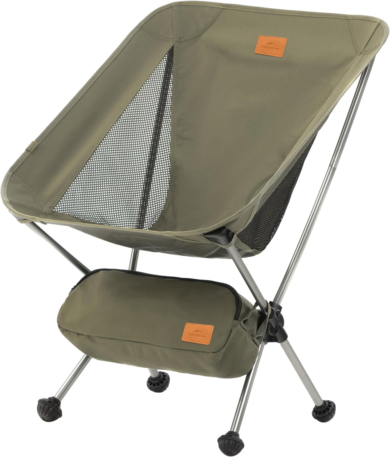 Naturehike YL08 Ultralight Camping Chair, 2.38 LBS Portable Backpacking Chair with Anti-Sinking Feet, Lightweight Compact Folding Hiking Camp Chair