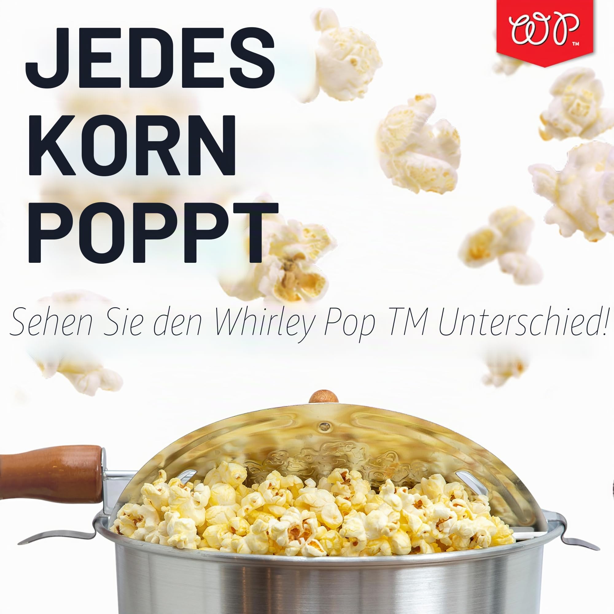 Original Whirley Popcorn-Maker – Wabash Valley Farms Popcorn-Popper, 6 Quart Popcorn-Popper, Edelstahl mit Metallzahnrädern, Familienfilmabend (Kupfer)