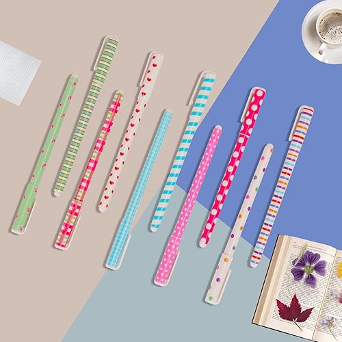 Vista 3 de Toshine Bolígrafos de gel de tinta de color de punta fina de 0.015 in para escribir diario, dibujar y tomar notas