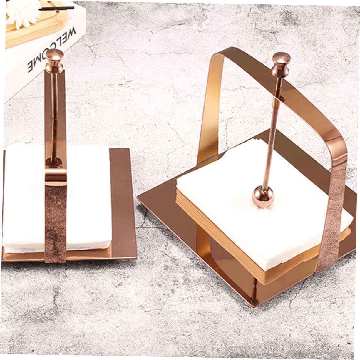 Servilletero de Acero Inoxidable, Soporte Creativo para Servilletas, Resistente Corrosión, para Mesa de Hogar y Comedor