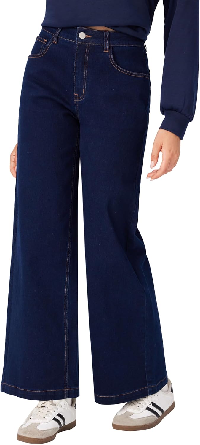 CIDER Women's Wide Leg Jeans High Waist Flared Denim Pants - Image 4