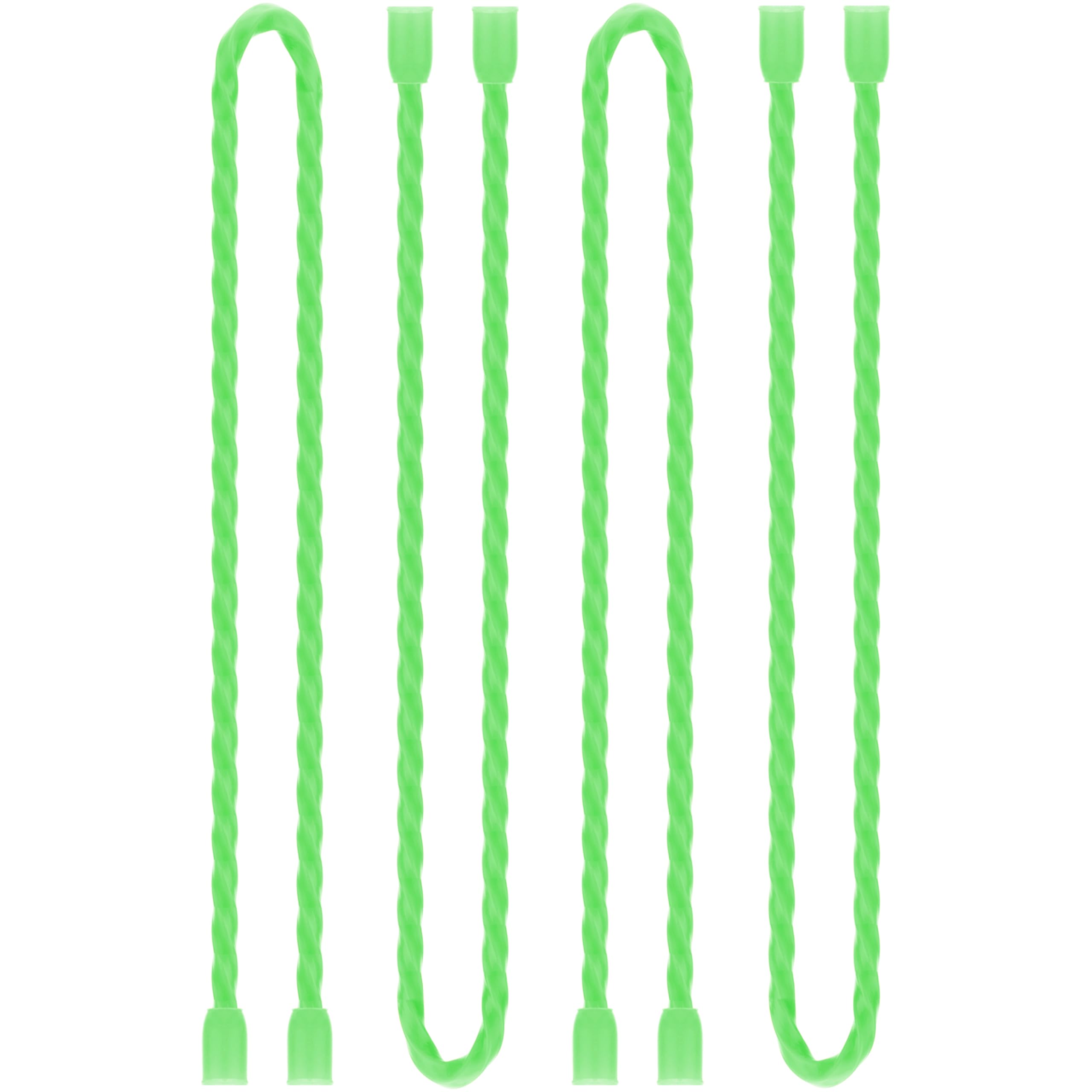 Dreamxiang 4Pcs 18-inch Silicone Cable Ties Reusable Steel-Core Silicone Twist Colorful Cable Tie Straps for Bundling and Organizing, Bendable Holder