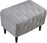 Vista 14 de CRFATOP Funda impresa para silla otomana grande, fundas elásticas para silla otomana rectangular, funda para taburete de almacenamiento, funda