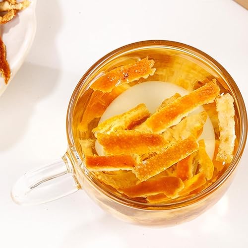 Miniatura 7 de Tiras secas de cáscara de mandarina, té de hierbas de cáscara de naranja 100% seca, té de hierbas natural puro, para hacer sopa o preparar té. (3.52