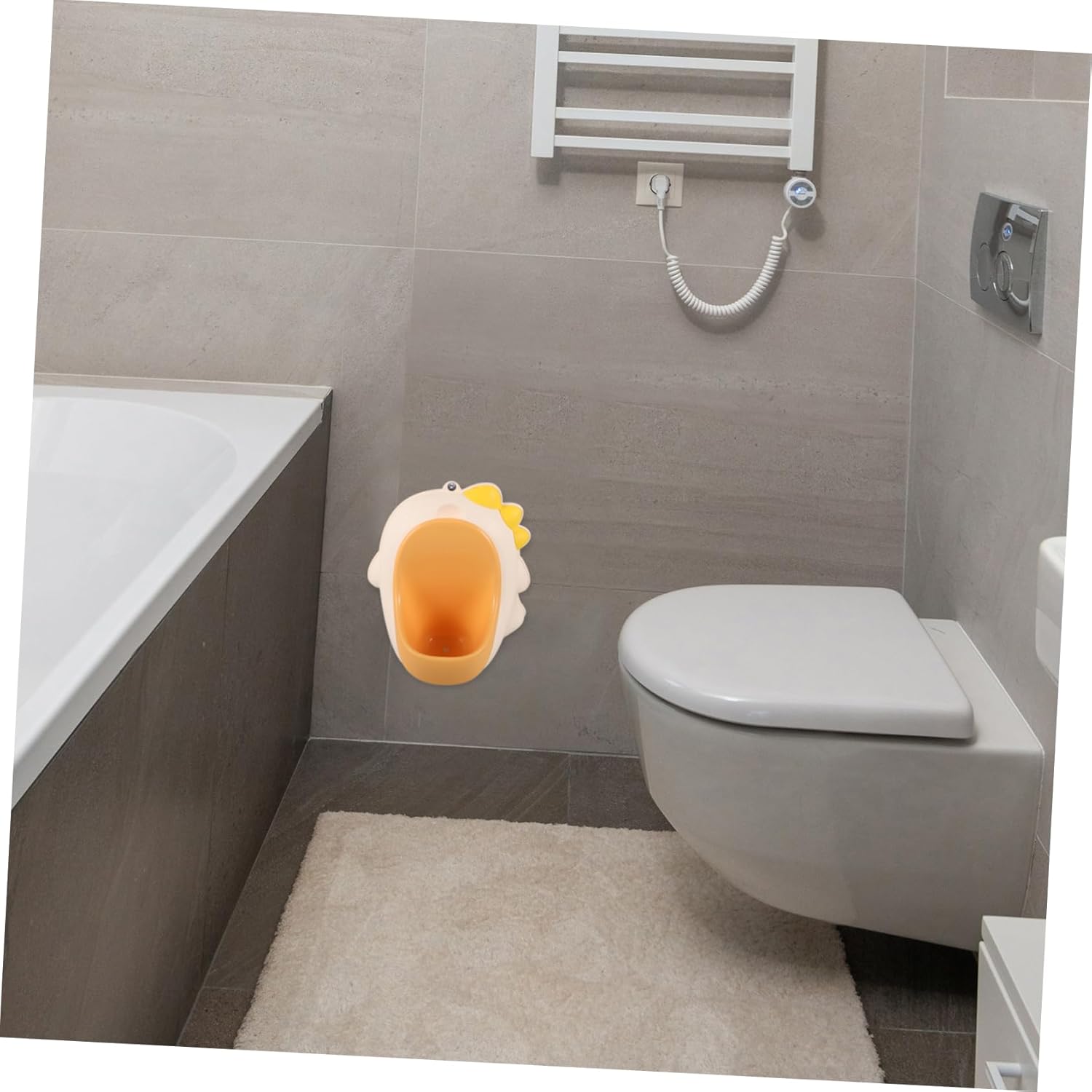 Cartoon Dinosaur Boys and Girls Urinal Training Potty for Boys Wall-Mounted Pee Urinal for Toddlers Encourages Habits and Fun Toilet Use