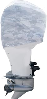 Grey Digital Camo Outboard Motor Cover for Suzuki DF150-200 HP (2018-Present) | Made in USA to Stay on While You Run! | 116D