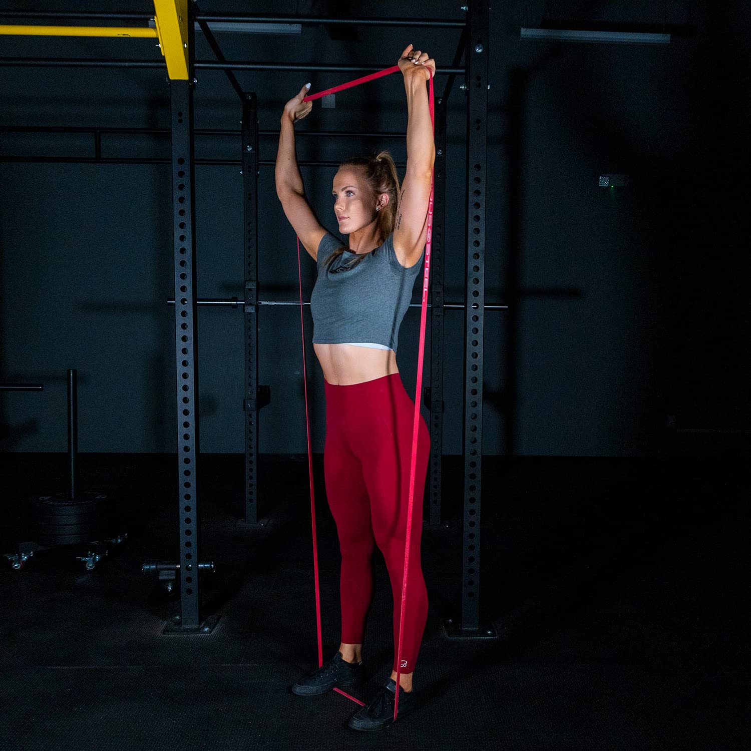 Serious Steel - Bandas de dominadas de 104 cm con soporte para levantamiento de pesas, bandas de resistencia para estiramiento, levantamiento de potencia, entrenamiento de resistencia y bandas de