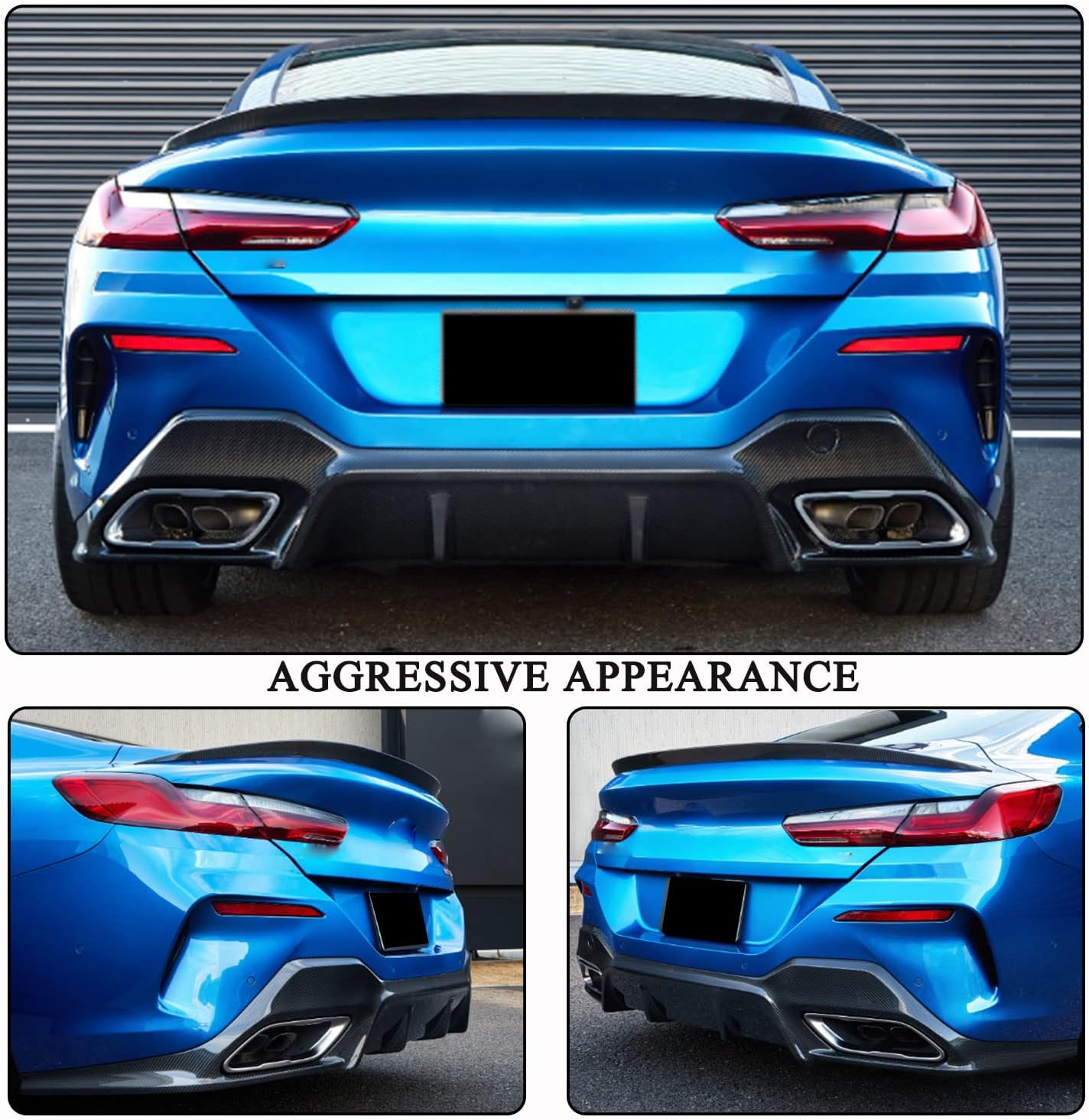 Dry Carbon Fiber Rear Diffuser for BMW 8 Series G14 G15 2018-2022 M850i xDrive M-Sport 2Door Customized Rear Lower Bumper Lip Spoiler Body Kit Factory Outlet