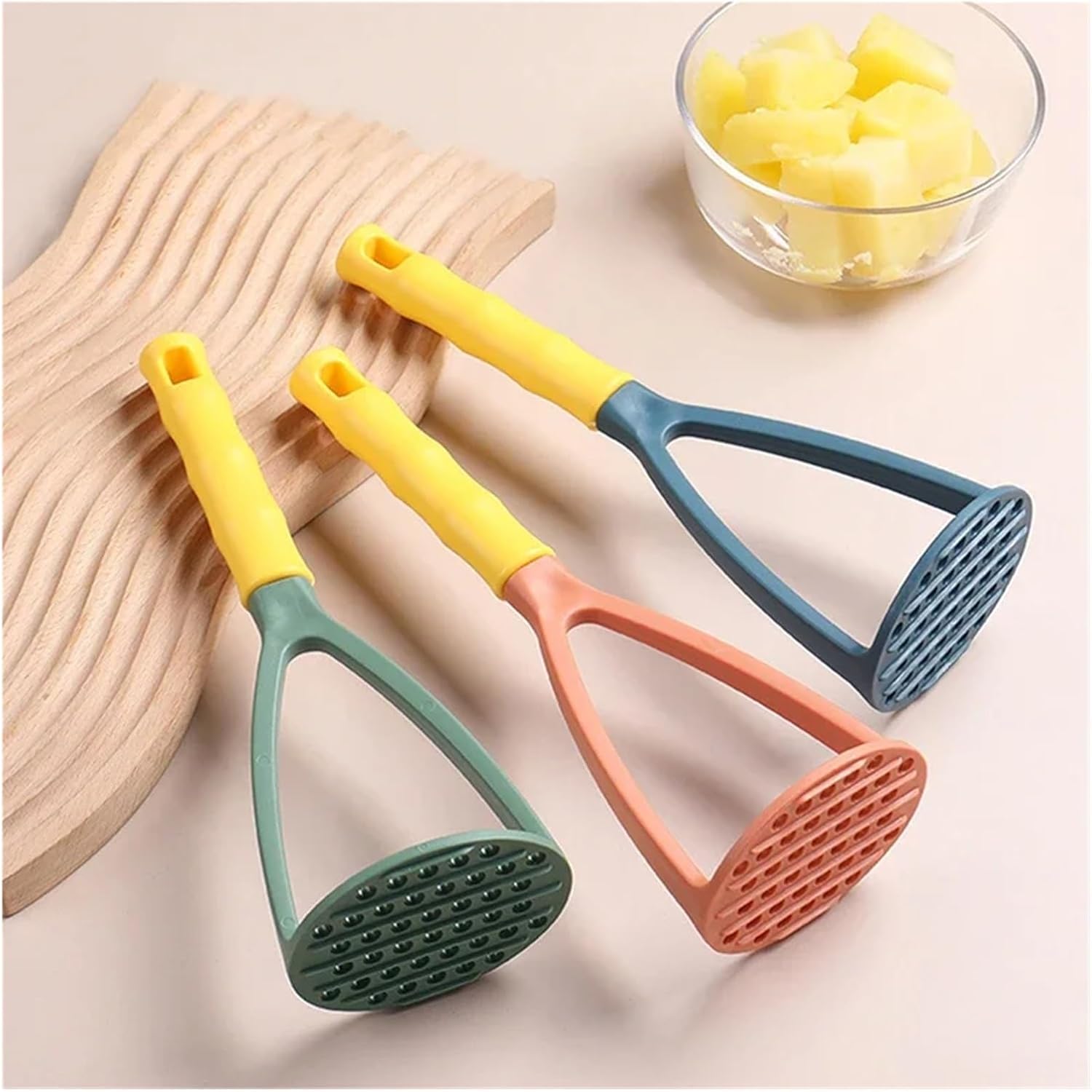 Compatible For 2Pc Kitchen Pressed Potato Masher Ricer Puree Juice Maker Pusher Smooth Mashed Potatoes Crusher Fruit
