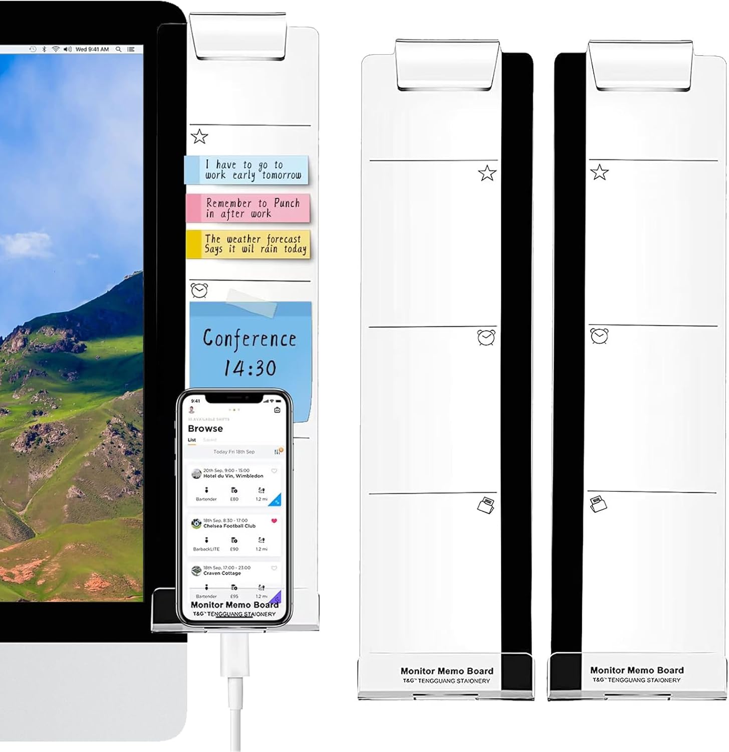 Office Desk Accessories 2pcs Multifunction Computer...