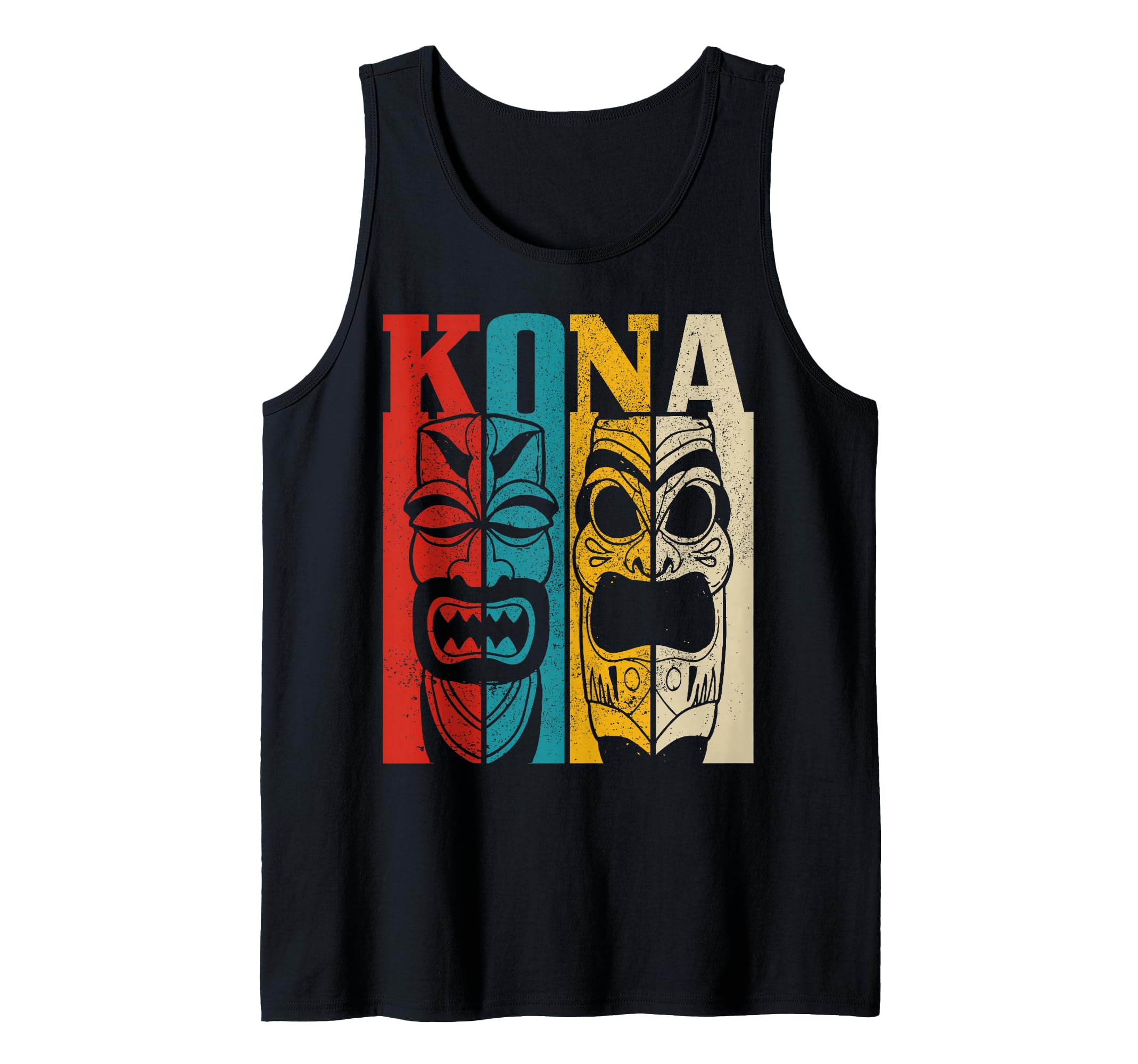 Kona Hawaii Vintage Aloha Tiki Surfer Gift Souvenir Tank Top