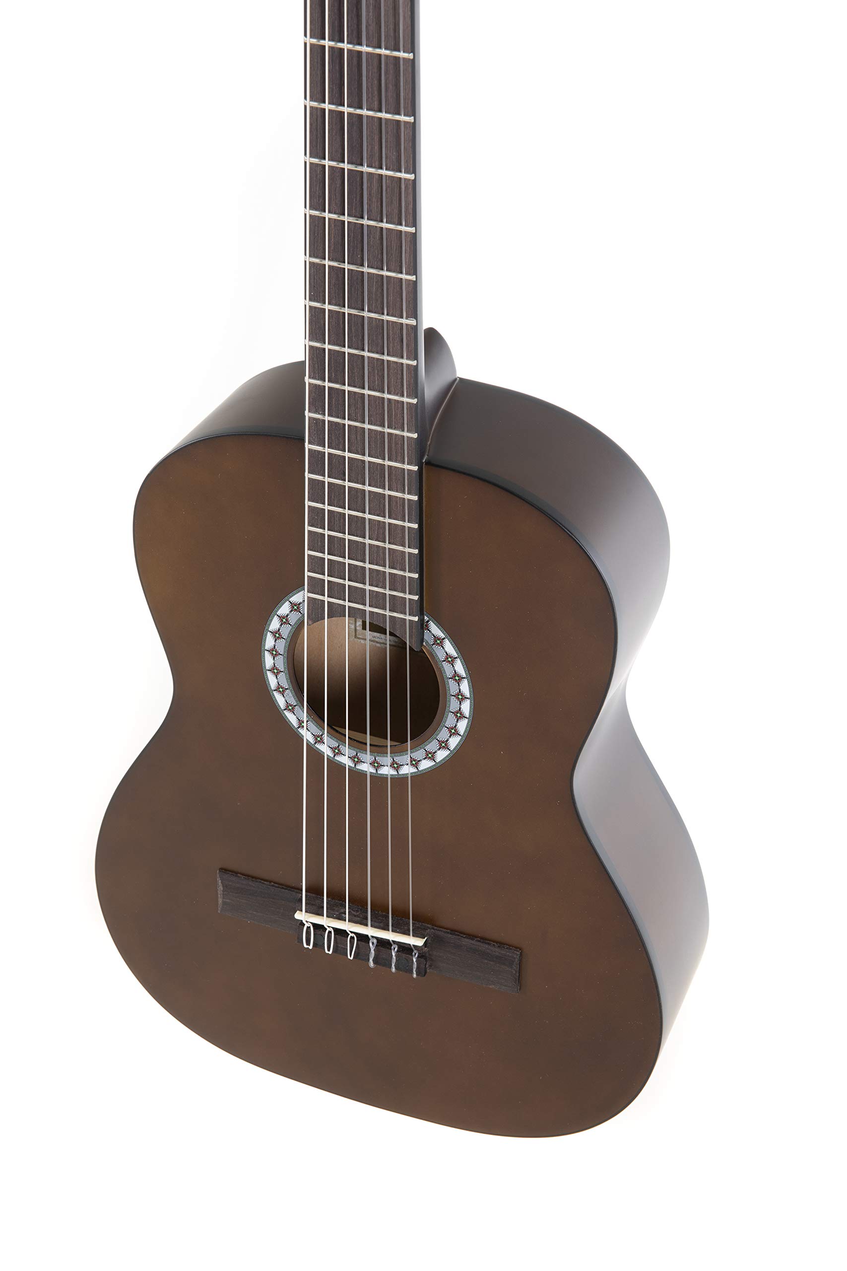 GEWA gitara klasyczna Basic 1/2, korpus lipa, podstrunnica drewno pakkaholz, chromowane maszynki, kolor orzechowy
