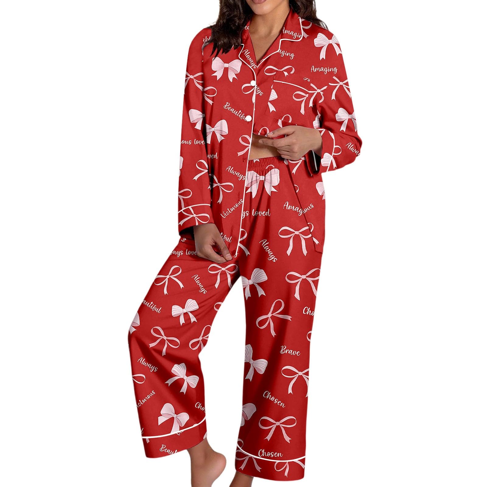 Conjunto de pijama informal para mujer ideal para San Valentín 6