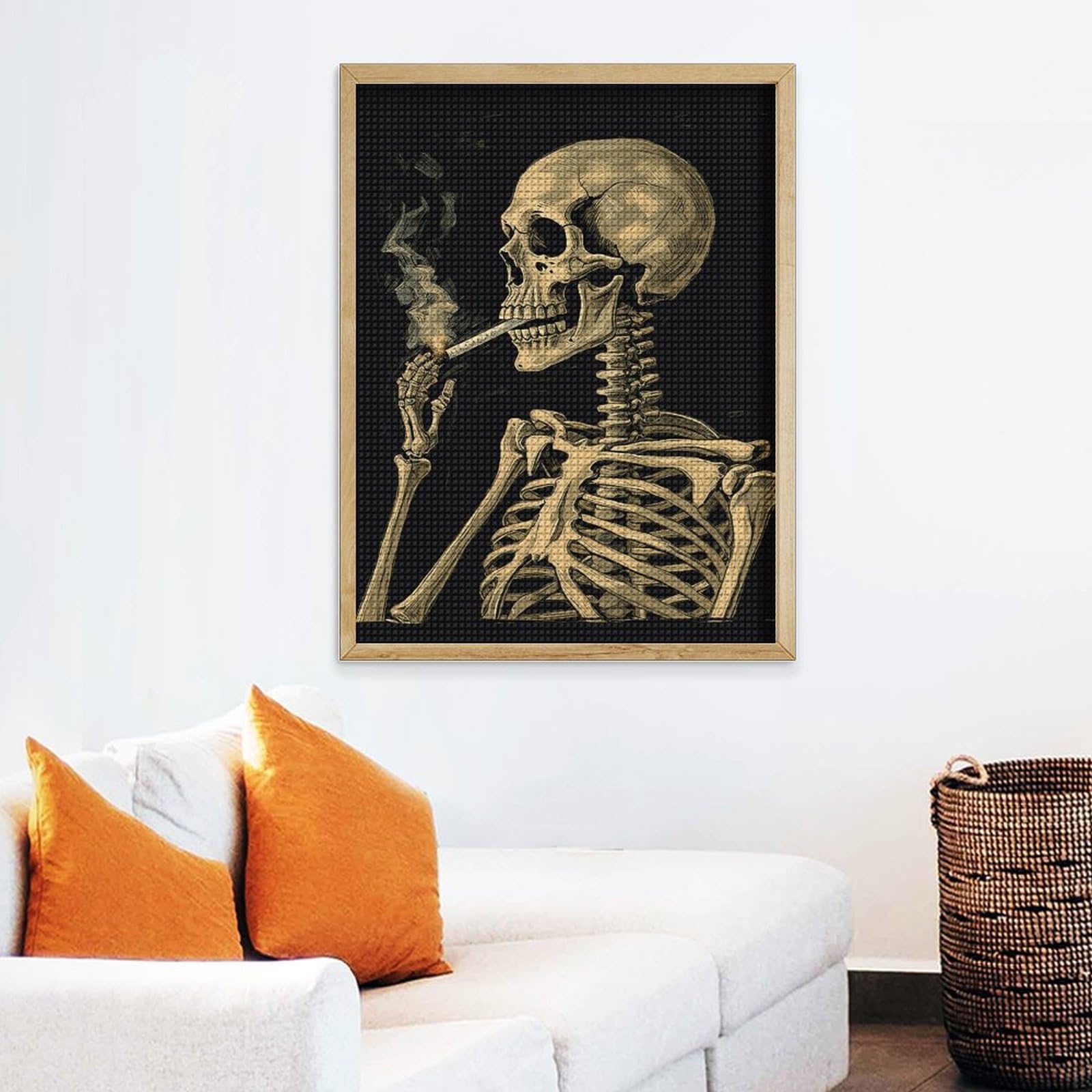 Kit Fai Da Te Sottobicchieri Con Diamanti 5D - 9 Pezzi A Tema Halloween Teschio - Set Creativo Con Supporto, Pennine E Diamanti Colorati Per Adulti E Bambini (Regalo Creativo) - 4