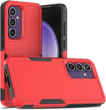 Dionsibei Designed for Samsung Galaxy A52 5G Case 2 in 1 Military Grade Drop Heavy Duty Rugged Shockproof Protective Cover Case for Galaxy A52 5G Phone Case Red